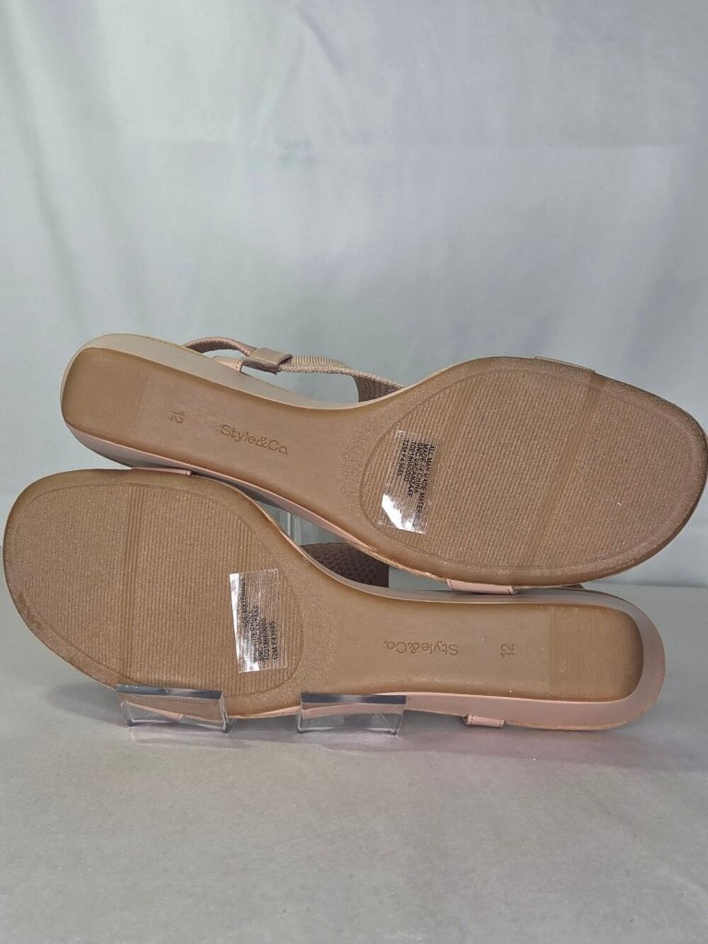 Style & Co Step N Flex Vacanzaa Wedge Sandals - Blush Knit - Picture 5 of 7
